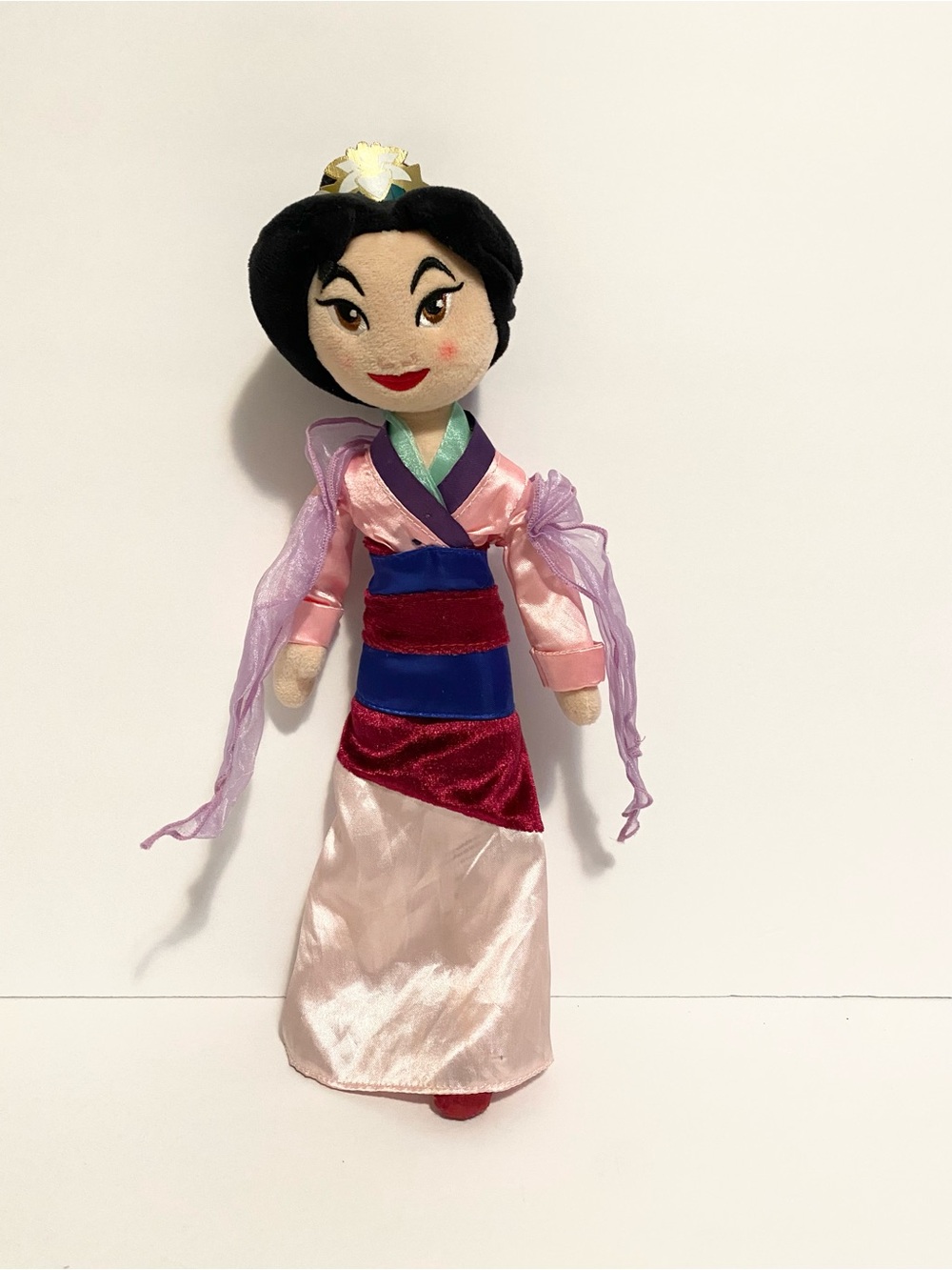 Disney Mulan Soft Stuffed Doll Plush Kimono Pink 12” Princess Toy